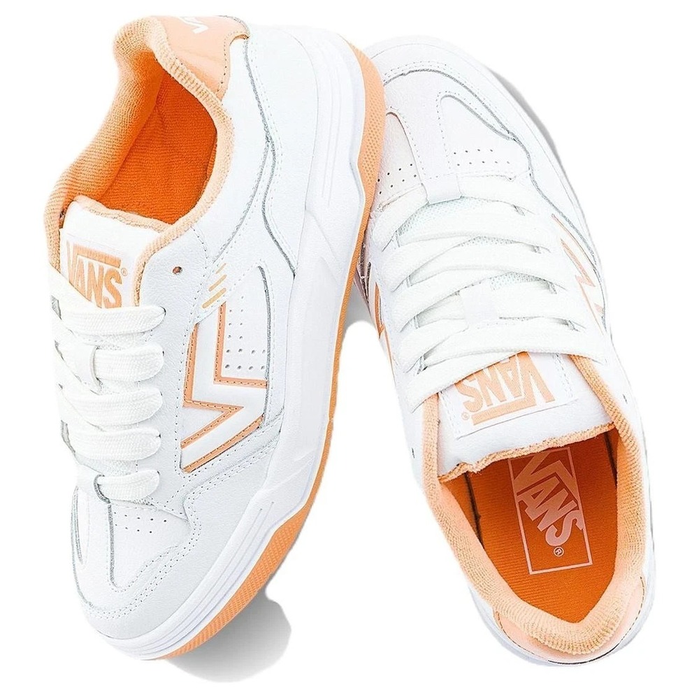 Vans Upland 'White Orange' Shoes VN000D1HZ34 Mens 11.5 Womens 13 NEW with Box - Picture 3 of 5